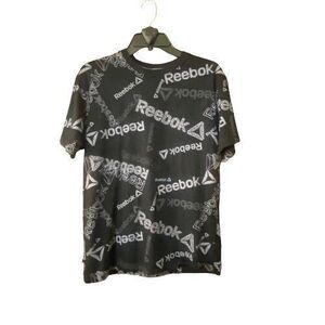 Reebok Athletic Shirt Mens Size Small Tshirt Short Sleeve Black Reebok Logo